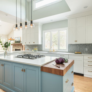 75 Beautiful Kitchen With Blue Backsplash Pictures Ideas January 2021 Houzz