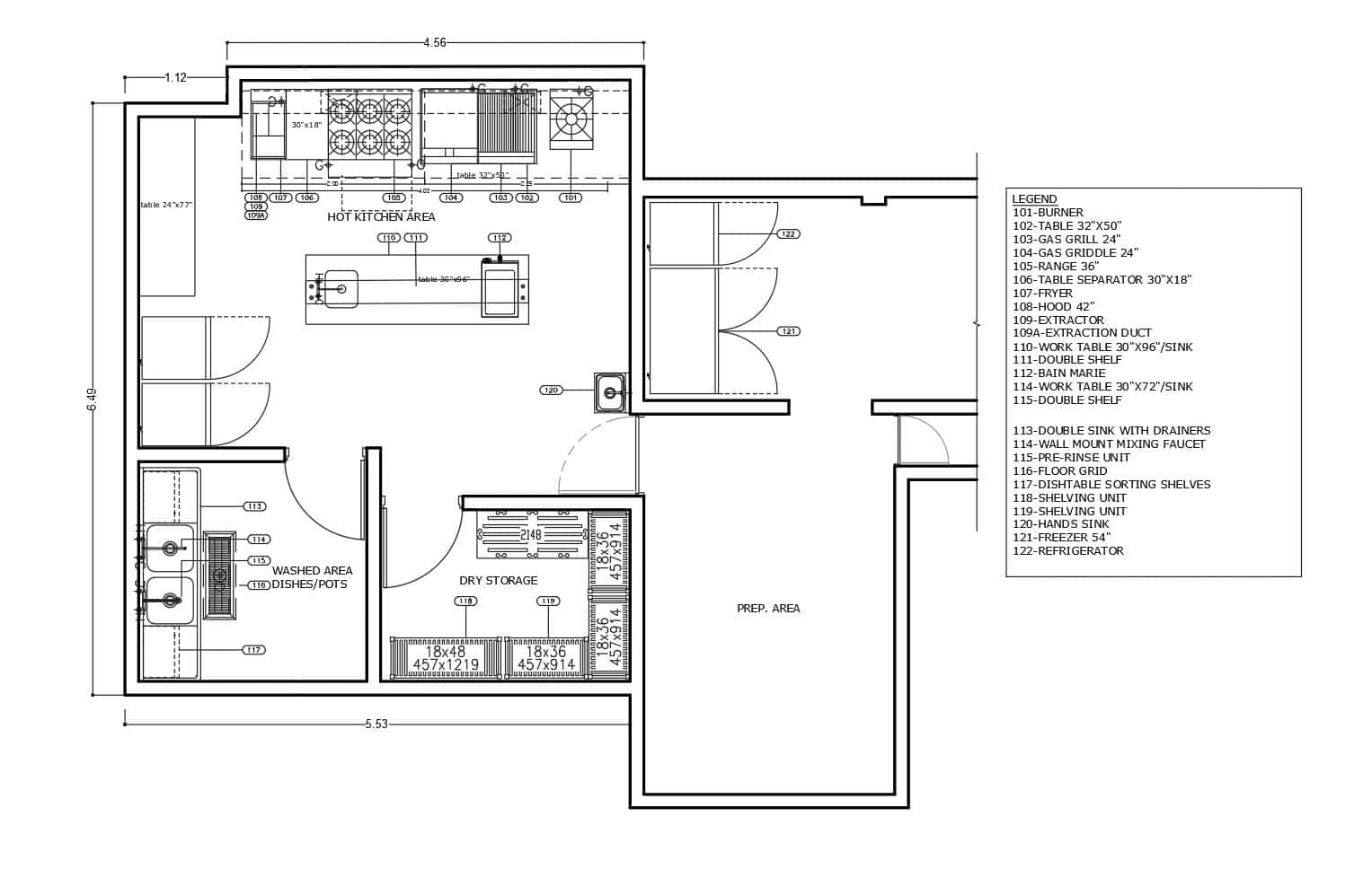 Small Commercial Kitchen Layout Floor Plan 0508202 Inox Kitchen Design