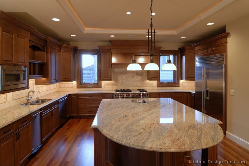 Pictures Of Kitchens Traditional Medium Wood Cabinets Brown Brown Kitchen Cabinets Dark Kitchen Cabinets Kitchen Design